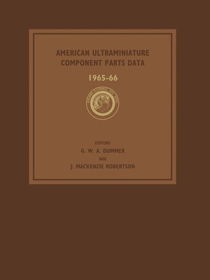 cover image of American Ultraminiature Component Parts Data 1965-66